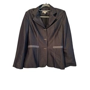 Lena Gabrielle New York Black Embellished Blazer Size 12 Work Business